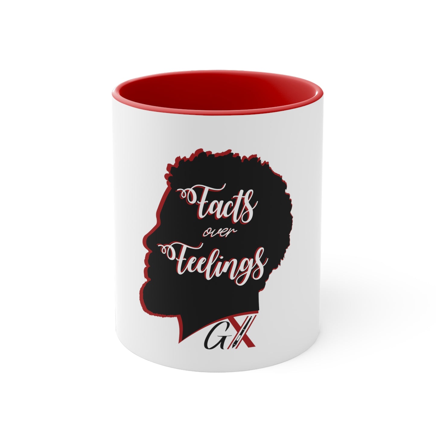 Facts over Feelings Accent Coffee Mug, 11oz