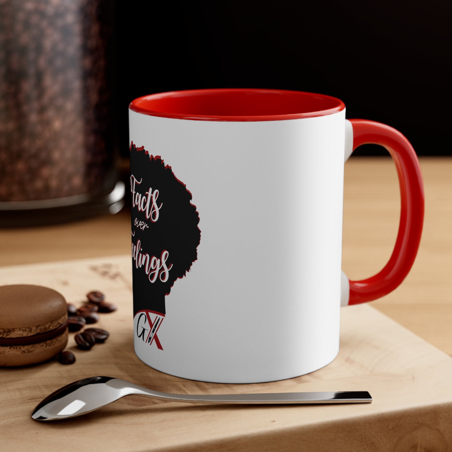 Facts over Feelings Accent Coffee Mug, 11oz